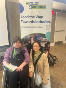 A Forward House member and a Forward House of London staff at the Community Living Ontario.