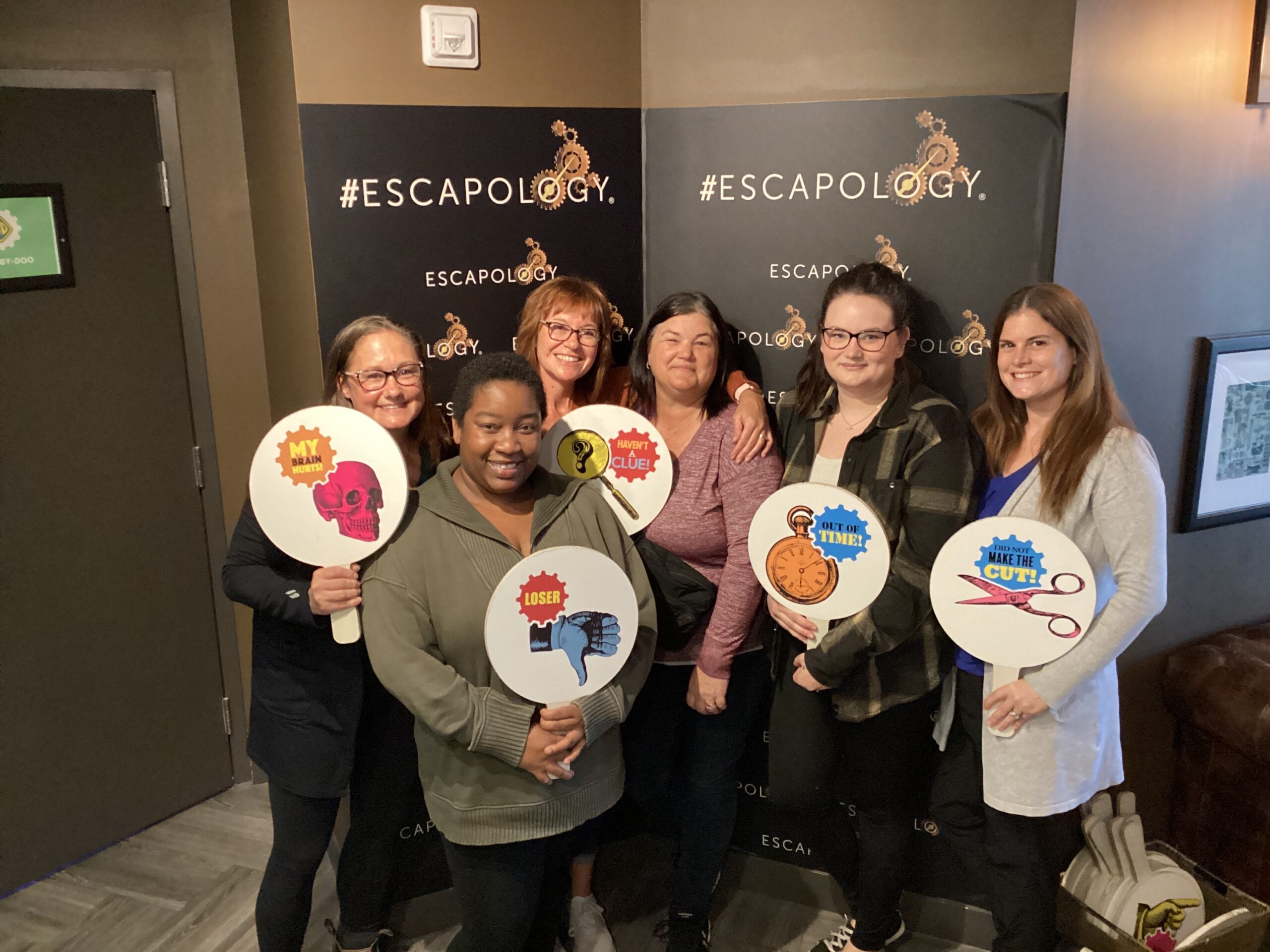 A group picture of Forward house of London Managers at the escape room Escapology.